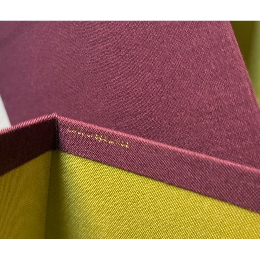 Gucci Gift Box Purple Fabric Green Interior Jewelry 4.7x4.7